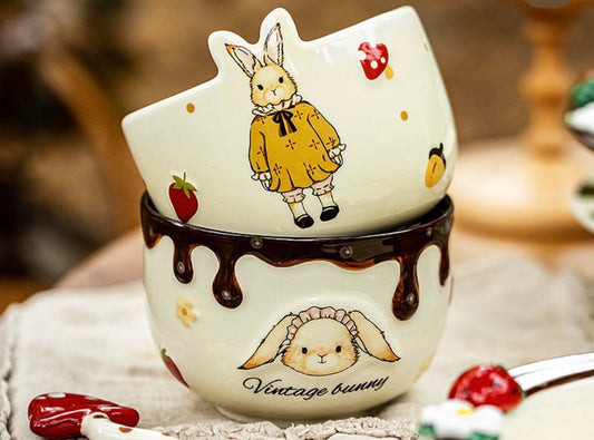 Bowl for Matcha (vintage bunny)